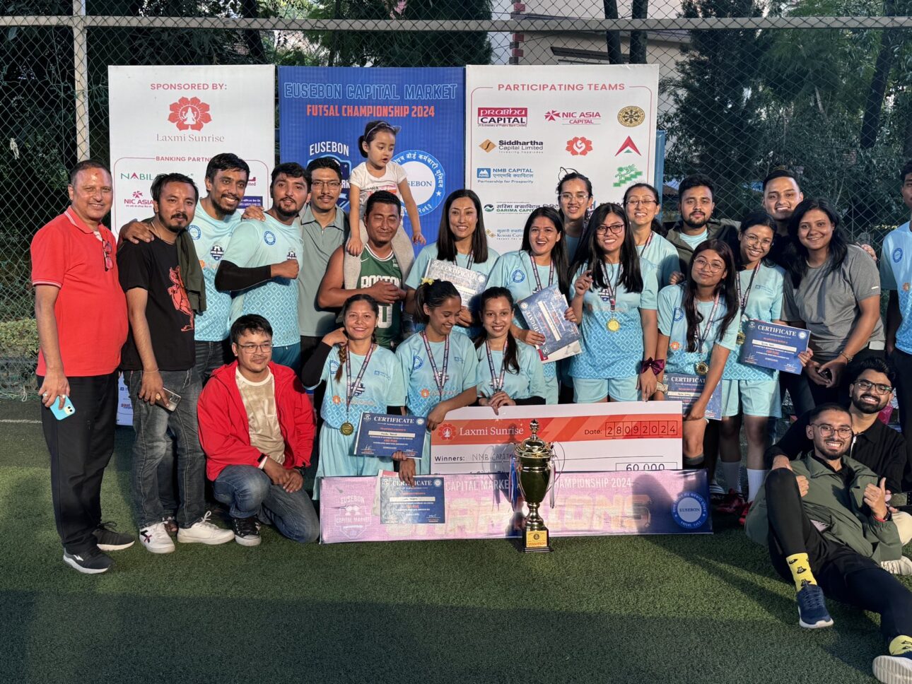 फुटसल च्याम्पियनसिपको उपाधि सेयर प्रो सेक्युरिटिज र एनएमबी क्यापिटललाई